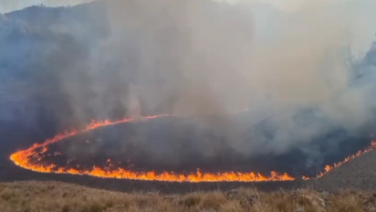 Kebakaran Hutan Gunung Semeru Semakin Tak Terkendali, Luas Lahan Terdampak Capai 600 Hektare 