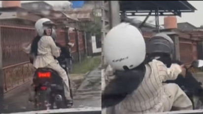 Ketemu Pacar Selingkuh di Jalan, Perempuan Ini Nekat Tabrak Motor Kekasihnya Pakai Mobil