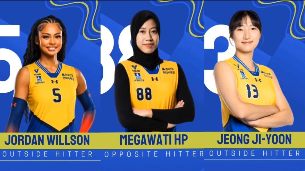 Volimania Indonesia Kompak Beri Julukan Baru untuk Trio Hyundai Hillstate, Megawati Hangestri Cs Disebut Trisula Maut
            - galeri foto