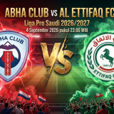 Prediksi Abha vs Al Ettifa di Liga Pro Saudi 2026/2027 Tanggal 4 September 2026
