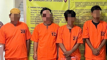 Polda Banten Tangkap Empat Pencuri dan Penadah Pencurian Ratusan Rokok-Tabung Gas di Warung Kota Serang