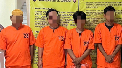 Polda Banten Tangkap Empat Pencuri dan Penadah Pencurian Ratusan Rokok-Tabung Gas di Warung Kota Serang