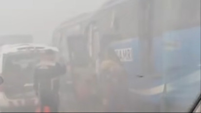 Jarak Pandang Terbatas Akibat Kabut Asap Karhutla, 3 Kendaraan Terlibat Kecelakaan Beruntun di Tol Palindra