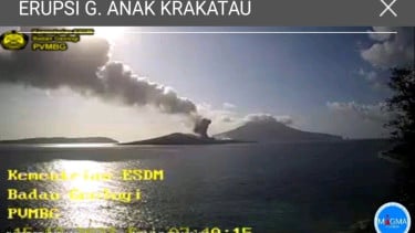 Abu Vulkanik Erupsi Gunung Anak Krakatau Sampai Jakarta, BPBD Minta Warga Tidak Panik