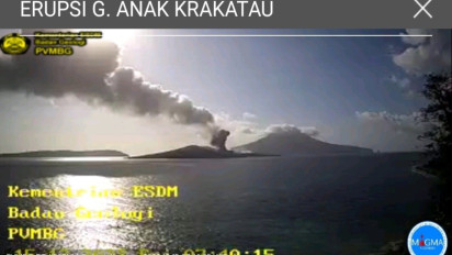 Abu Vulkanik Erupsi Gunung Anak Krakatau Sampai Jakarta, BPBD Minta Warga Tidak Panik