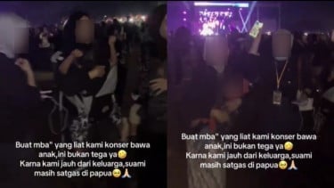 Viral! Sekumpulan Ibu Muda Bawa Anak Nonton Konser di Jam Tidurnya, Alasan Cari Hiburan