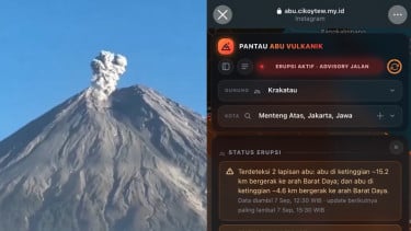Mengenal Situs Buatan Warganet untuk Cek Sebaran Abu Vulkanik Anak Krakatau, Bisa Pantau Lewat H