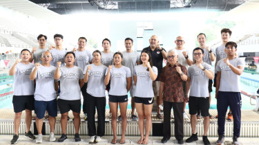 ‎Anindya Bakrie Sambangi dan Beri Motivasi Tim Renang Indonesia Jelang Tampil di Asian Games 2026