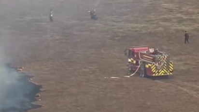 Kebakaran Lapangan Bola di Pancoran, Damkar Ungkap Penyebab Diduga Akibat Puntung Rokok