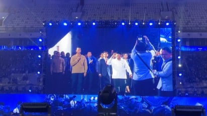 Prabowo-Gibran Hadiri HUT ke-25 Partai Demokrat, Disambut SBY dan AHY