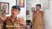 Viral "Pak Guru" di Tolitoli Pakai Makeup saat Mengajar, Kini Diberhentikan