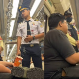 Viral, Tak Terima Ditegur Minum Minuman di Dalam Kereta, Penumpang LRT Berdebat dengan Petugas