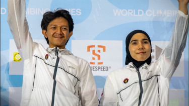 Bangga! Tim Panjat Tebing Indonesia Tambah Medali Emas di World Climbing Series Guiyang 2026