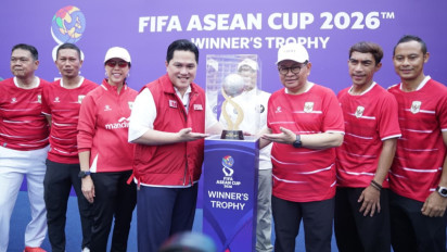 Dihadiri Erick Thohir dan Pramono Anung, Trofi FIFA ASEAN Cup 2026 Dipamerkan di CFD Jakarta Bersama Legenda Timnas Indonesia