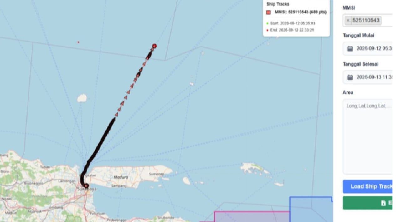 AISITS ITS Ungkap Jejak Terakhir KM Virgo Transport 8 di Selat Madura Sebelum Sinyal Hilang
            - galeri foto