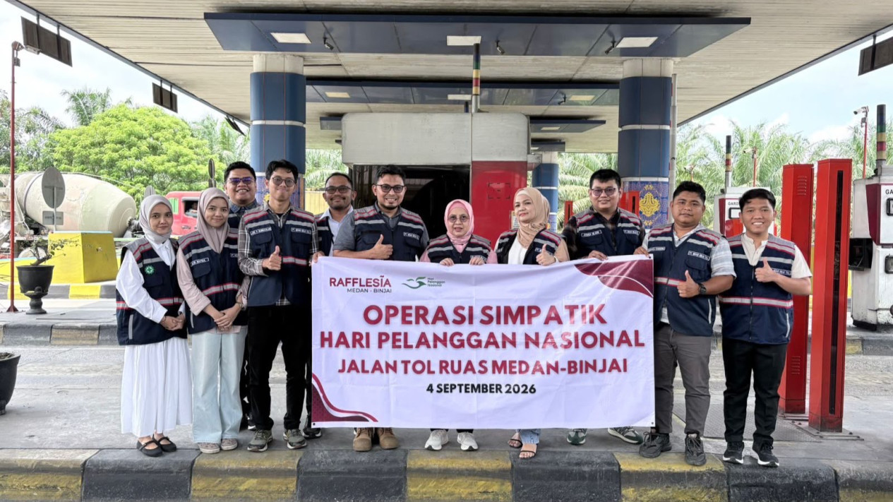 Hari Pelanggan Nasional, Rafflesia Tol Medan-Binjai Bagikan 50 Paket Merchandise ke Pengguna Jalan
            - galeri foto