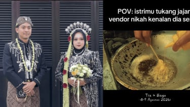 Pernikahan Anti-Mainstream, Pasangan Asal Salatiga Ini Datangkan Pedagang Jajanan SD sebagai Vendor