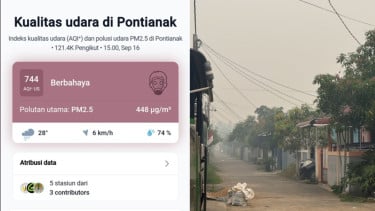 Warganet Bagikan Potret Kalimantan Terkini, Kualitas Udara Pontianak Masih Berbahaya