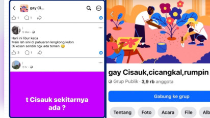 Viral di Medsos, Muncul Grup Gay Cisauk dengan Jumlah Anggota Sampai Ribuan Menuai Kecaman