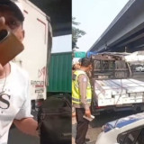 Viral Mobil Pikap Melebihi Muatan Nyaman di Lajur Cepat Tol Japek, Sopir Diminta SIM Langsung Ngamuk-ngamuk