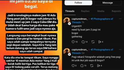 Modus Begal Cari Jasa Fotografer Lewat Media Sosial Viral, Pelaku Targetkan Peralatan Kamera Korban
