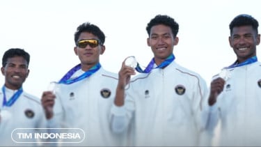 Hasil Asian Games 2026: Tim Dayung Putra Indonesia kembali Tambah Perolehan Medali dari Nomor Men's Quadruple Sculls