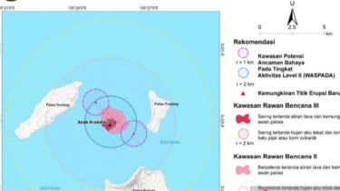 Dua Pulau Baru Muncul di Sekitar Gunung Anak Krakatau, Badan Geologi Rilis Zona Bahaya