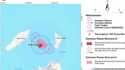 Dua Pulau Baru Muncul di Sekitar Gunung Anak Krakatau, Badan Geologi Rilis Zona Bahaya