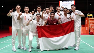 Comeback Ter-Epik dari China, Penantian 28 Tahun Medali Emas Asian Games Terbayarkan Tim Bulu Tangkis Putra Indonesia