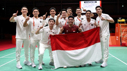 Comeback Ter-Epik dari China, Penantian 28 Tahun Medali Emas Asian Games Terbayarkan Tim Bulu Tangkis Putra Indonesia
