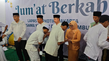 Lapas Narkotika Jakarta Salurkan Bantuan Sosial kepada Anak Yatim Yayasan Dulur Salembur