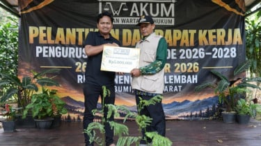 Dukung Kelestarian Alam, Iwakum Tanam 30 Bibit Pohon di Sukabumi