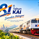10 Ucapan HUT ke-81 KAI Tahun 2026, Cocok untuk Caption di Media Sosial