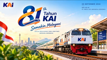 10 Ucapan HUT ke-81 KAI Tahun 2026, Cocok untuk Caption di Media Sosial