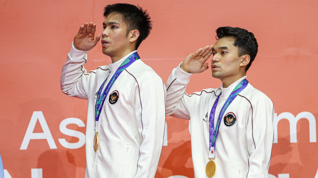 Kata-kata Pertama Leo/Daniel Setelah Persembahkan Medali Emas Ketiga untuk Indonesia di Gelaran Asian Games 2026
            - galeri foto