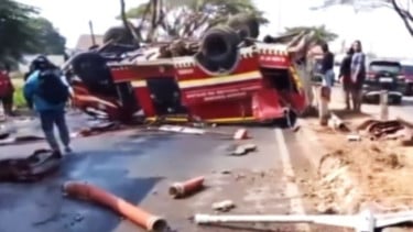 Dua Petugas Damkar Gugur dalam Kecelakaan Maut Saat Menuju Lokasi Karhutla