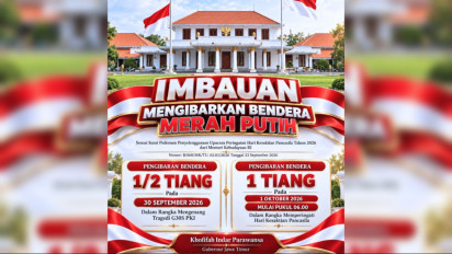 Gubernur Khofifah Imbau Warga Jatim Kibarkan Bendera Setengah Tiang Kenang G30S dan Kibarkan Satu Tiang Penuh di Hari Kesaktian Pancasila