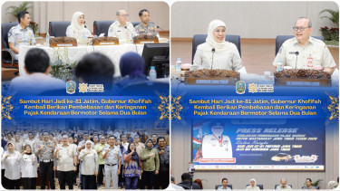 Sambut Hari Jadi ke-81 Jatim, Gubernur Khofifah Beri Pembebasan dan Keringanan Pajak Kendaraan Bermotor selama Dua Bulan