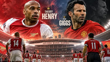 Thierry Henry vs Ryan Giggs di GBK, Duel Legenda MU dan Arsenal Siap Unjuk Gigi 