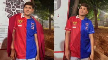 Jirayut Jahit Jersey Timnas Indonesia dan Thailand Jadi Satu Demi Dukung Kedua Tim di Final FIFA ASEAN CUP