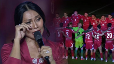 Anggun Tak Kuasa Tahan Tangis saat Nyanyikan Tanah Airku usai Timnas Indonesia Juara FIFA ASEAN Cup 2026