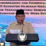 Prabowo Resmikan 11 Ekosistem Hilirisasi Nikel dan Ekspor Perdana Baterai EV di IWIP