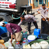 35 Ribu Liter Air Bersih Diterima Warga Terdampak Kemarau Panjang di Kabupaten Malang