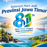 10 Ucapan Selamat HUT Provinsi Jawa Timur ke-81, Cocok Dijadikan Caption Media Sosial