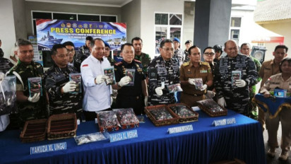 TNI AL Amankan 4.364 Kartrid Vape Terindikasi Narkotika Senilai Rp34,9 Miliar di Bakauheni