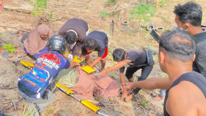 Bakar Lahan, Seorang Lansia di Samarinda Ikut Terbakar