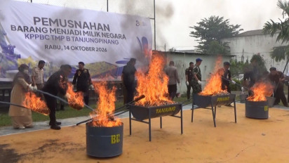 Kerugian Negara Rp2,6 Miliar, Bea Cukai Tanjungpinang Musnahkan Rokok hingga Minuman Beralkohol