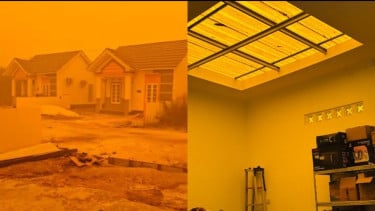 Penampakan Langit Palangka Raya Berubah Jadi Oranye Gegara Asap Karhutla Viral di Threads
