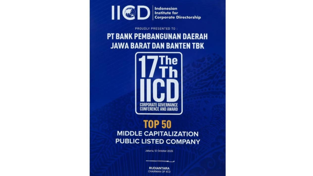bank bjb Raih Pengakuan Top 50 Emiten MidCap dalam IICD CG Award 2026
            - galeri foto