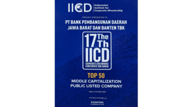 bank bjb Raih Pengakuan Top 50 Emiten MidCap dalam IICD CG Award 2026